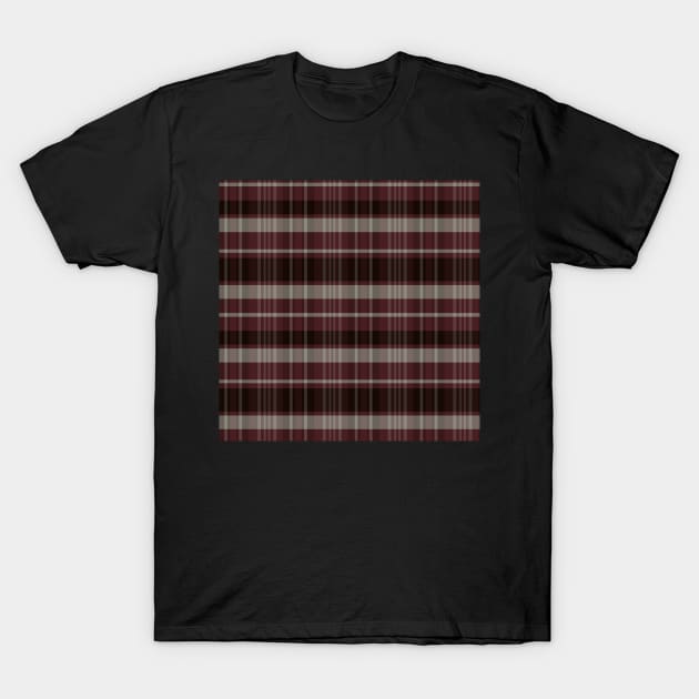 Winter Aesthetic Calan 2 Hand Drawn Textured Plaid Pattern T-Shirt by GenAumonier